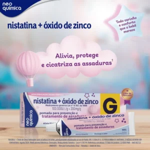 Pomada Antiassaduras Nistatina + Óxido de Zinco 60g